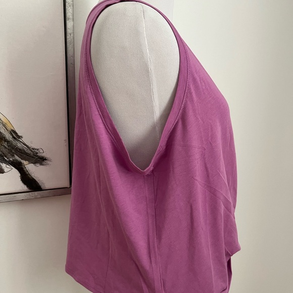 NWT Core10 Amazon Essentials Sleeveless Twisted Front Mauve Top Plus Size 1X - Picture 9 of 10